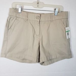Per Se Shorts Stretch Sz 8 New NWT PerSe Tan Khaki Cotton